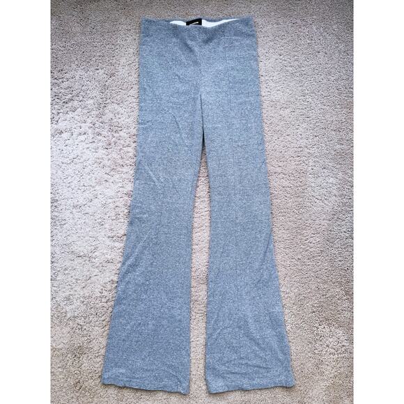 MONROW Flare Lounge Pants XS Heather Gray Stretch Neutral Luxury Cozy Athleisure - Picture 2 of 7